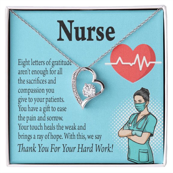 RN Nurse Forever Necklace w Message Card