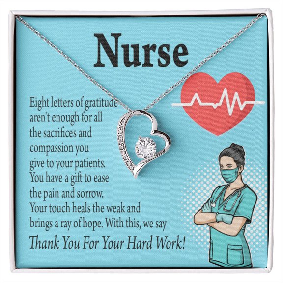 RN Nurse Forever Necklace w Message Card