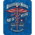 thumbnail image 1 of RN Nurse Saving Lives Officially Licensed 60" x 80" Royal Plush Rashel Blanket, 1 of 1