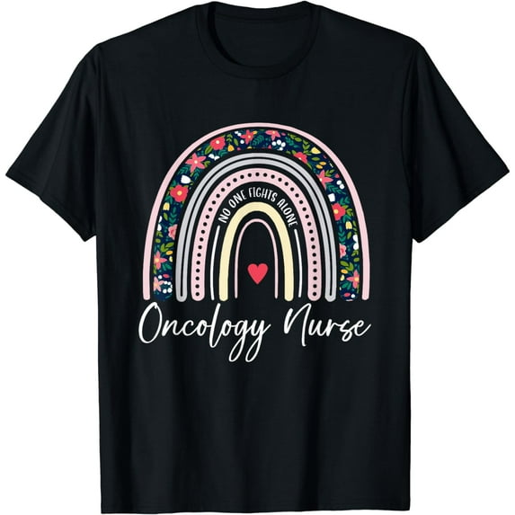 RN Oncology Nurse Cancer Oncologist Nursing Tropical Rainbow T-Shirt
