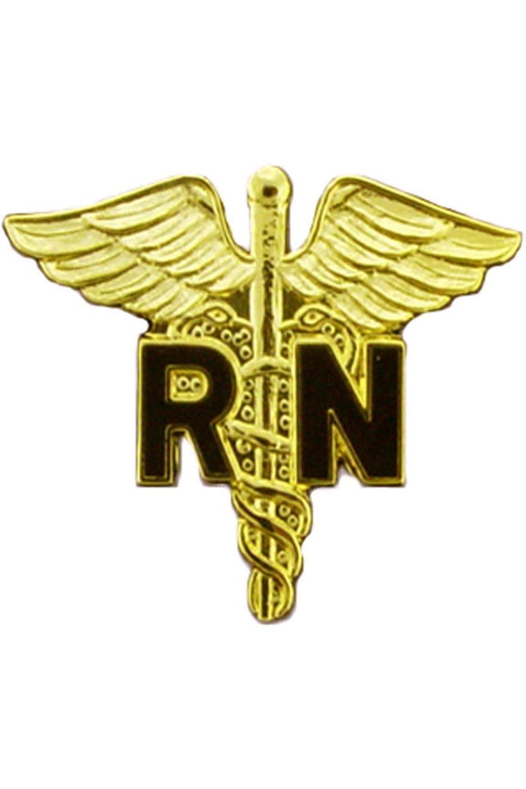 RN Registered Nurse 1" Lapel, Hat or Uniform Pin 1 Pin
