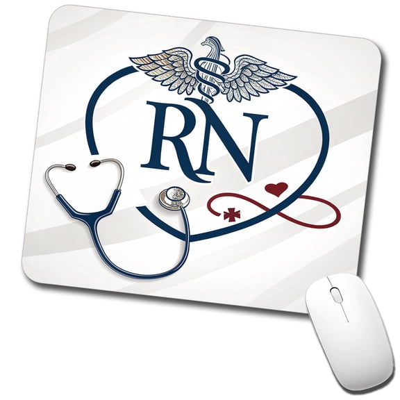 RN Registered Nurse Nursing Mouse Pad Low Profile Gaming Mat