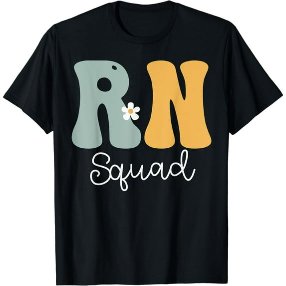 RN Registered Nurse Squad Week Groovy Appreciation Day Women T-Shirt
