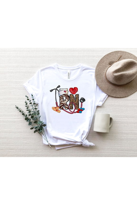 RN Shirt, Registered Nurse Shirt, Stethoscope T Shirt, Nursing School, Medicine Shirt, Doctor Tshirt, Medical Assistant Tees, F1323 All Size S-5Xl