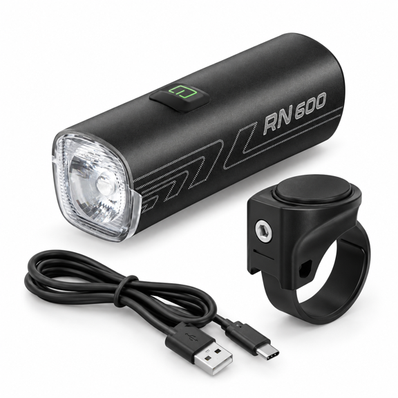 RN600 V2 Rechargeable Anti-Glare IPX7 Waterproof Aluminum Bicycle Front Headlight
