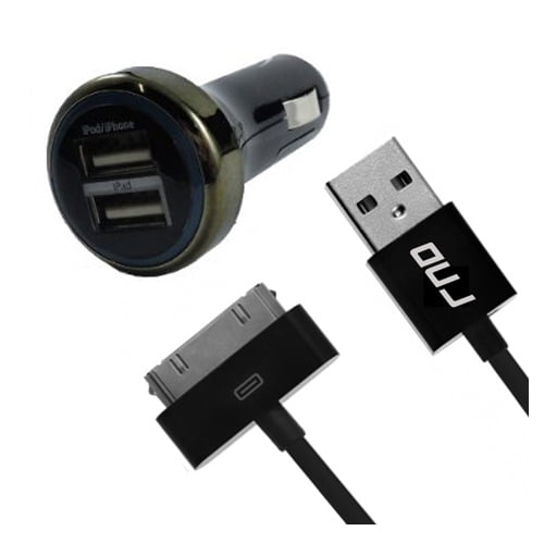 RND Apple CERTIFIED Car Kit includes 3.1A (fast) Dual Car Charger and (3ft) charging cable made for Apple (iPad/iPhone/iPod)
