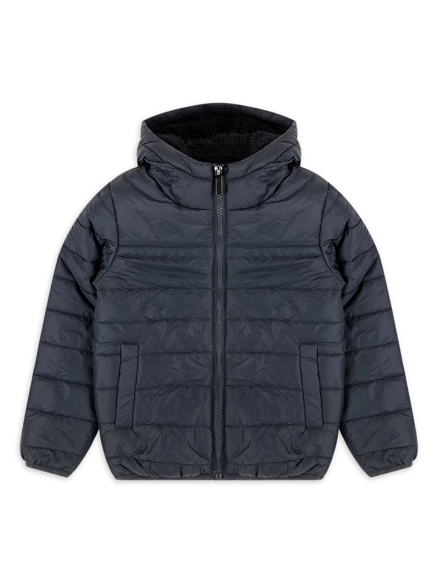 RND Boys Puffer Coats with Sherpa Lining, Sizes 416