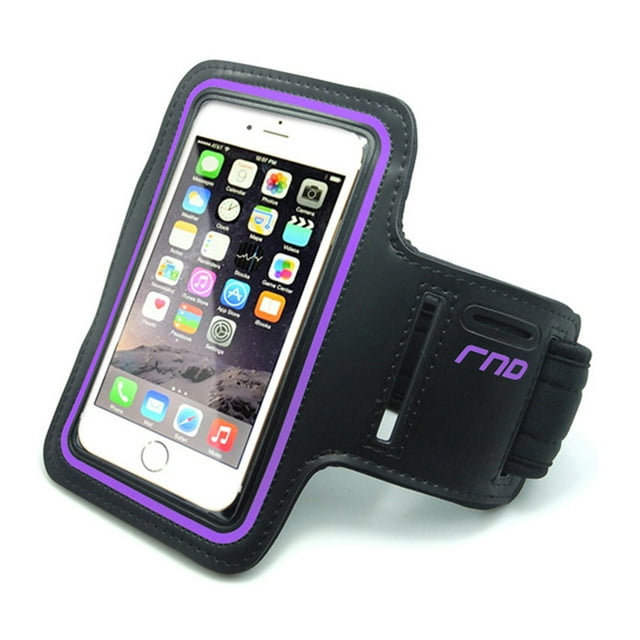 RND Slim-Fit Active Sports Armband Case for iPhone (SE, 5, 5C, 5S, 6, 6S, 7), Samsung Galaxy (S4, S5, S6, S7) LG, Moto, OnePlus, HTC, Google Pixel, Blackberry, Microsoft Smartphones and more (purple)