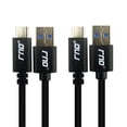 thumbnail image 1 of RNDs USB-C to USB-A (3.0) Long Fast Charger 6ft Cable (2-Pack) with 56k Ohm Pull-up Resistor for: Google (Pixel / XL), HTC, LG, Samsung Galaxy (S8, S8 Plus, Note 8) and all Type C devices (black), 1 of 6
