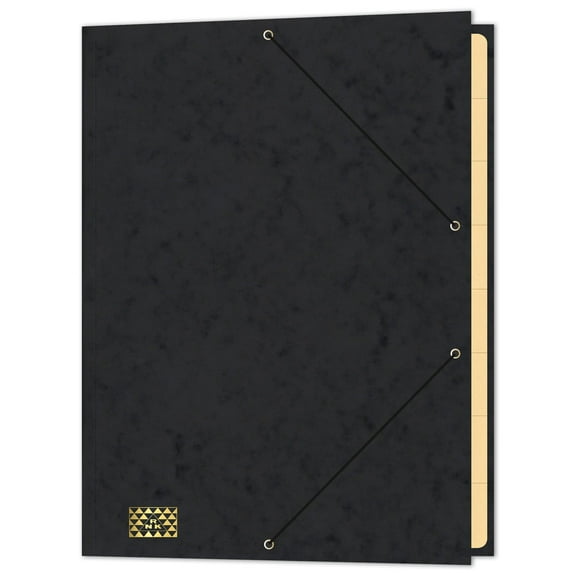 RNK 4616-9- Conference Folder with Elastic Band Black A4 Black