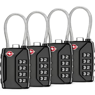 Rirool 2 Pack TSA Approved Luggage Locks, 4 Digit Combination Travel ...