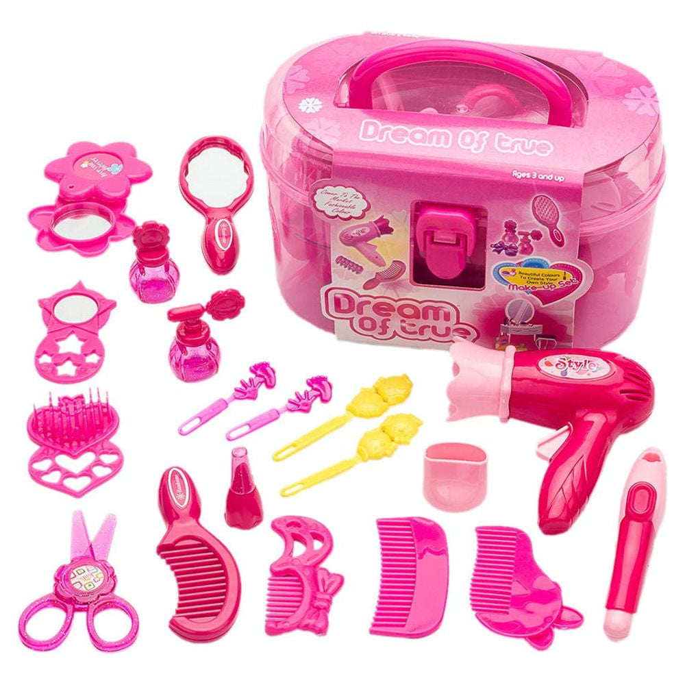 GLUAAE Girl Makeup Kit Kids Real Washable Play Makeup Toy for Toddler