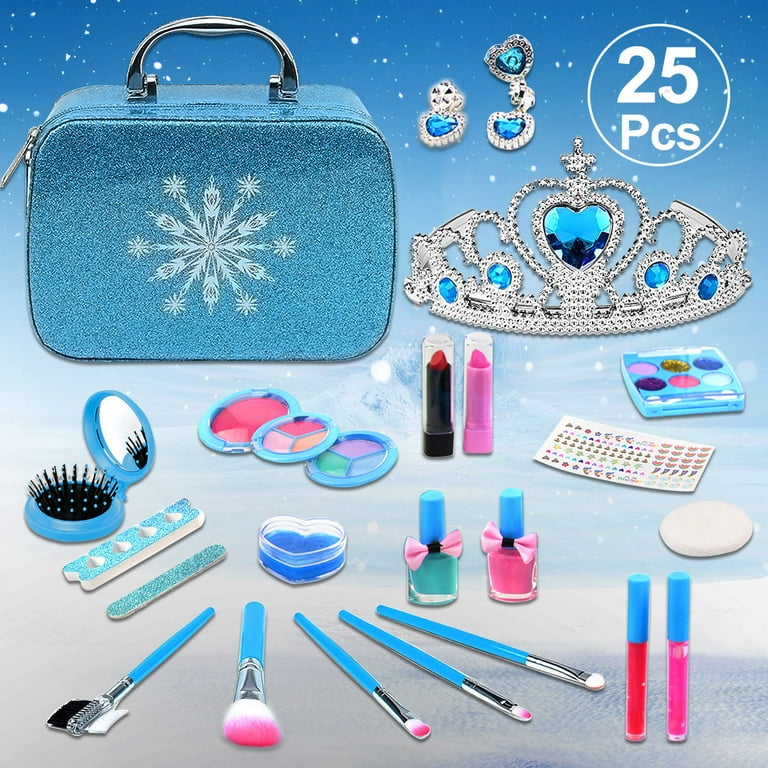 Kids Washable Makeup Girl Toys - Kids Makeup Kit for Girl, Real Make Up  Set