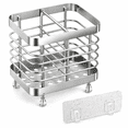 thumbnail image 1 of Rirool Stainless Steel Toothbrush Holder for Bathroom, Wall Mounted Electric Toothbrush Holder with Drain Tray, Bathroom Counter Organizer, 2 Slots, Silver, 1 of 9