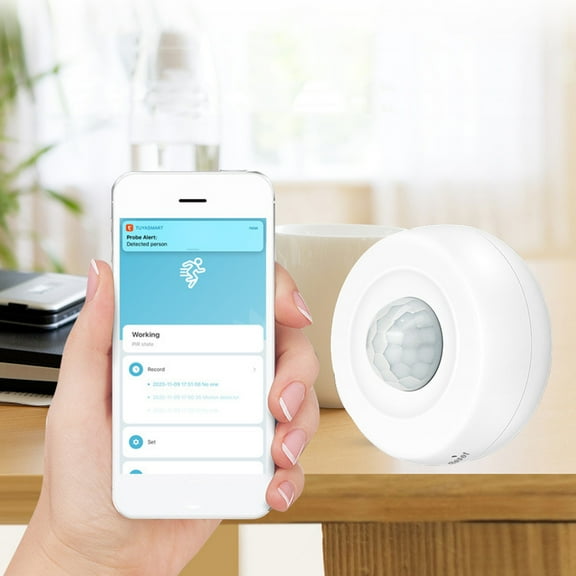 RNLUGM Smart Home , Graffiti WiFi Human Infrared Sensor Graffiti PIR Infrared Detector Phone WiFi Remote Control Sensor Smart Home Assistant Wifi PIR Motion Detector