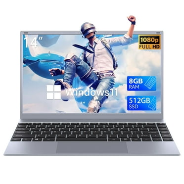 RNRUO 14.1 inch Windows 11 Business Laptop, 8GB RAM 512GB SSD, Up to 2.64 GHz Intel Pentium J3710, 1920x1080 FHD WiFi 5 BT5.0 for Work, Student, Beginner