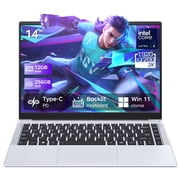 RNRUO 14" Windows 11 Laptop, Intel Core Ultra 5 115U, 12GB LPDDR5 RAM, 256GB SSD, IPS Display, Backlit Keyboard, WiFi 6, BT5.2, Office 2024 Included, Portable Work Travel Laptop Computer