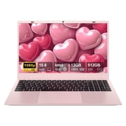 RNRUO 15.6" Windonws 11 Laptop, 12GB DDR5 512G SSD, Up to 3.6GHz Intel N150 Quad-Core, Office 2024 WiFi 6 BT 5.2, 1080 FHD Display for Student, Business, Home O