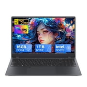 RNRUO 15.6" Windows 11 Pro Laptop, 16GB RAM 1TB SSD, Intel Celeron N5095 2.9GHz With Office 365 Fingerprint Backlit Keyboard 1920*1080 IPS FHD Display for Student, Home Office, Business