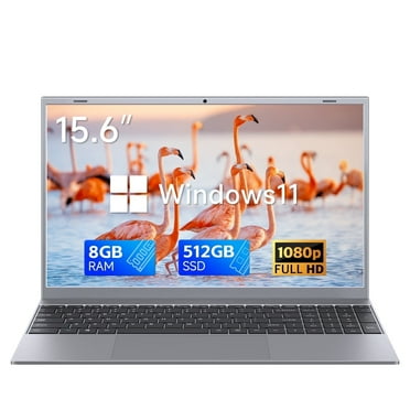 RNRUO 15.6 inch 1080p FHD Laptop, Windows 11 Pro 8GB RAM 512GB SSD with 4 Core Intel Pentium J3710, Up to 2.64 GHz, WiFi 5 BT5.0, for Students and Business