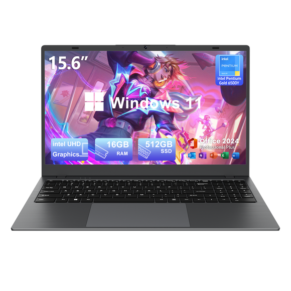 Portatile 15,6″ Windows 11 – 4GB DDR3, 192GB SSD, Intel Celeron N3450 – Grigio - Foto 3