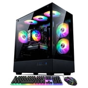 RNRUO Gaming PC Desktop intel Core 5-14th RTX3050 6G 16GB LPDDR4+512 NVMe SSD 550W Gold Power Supply