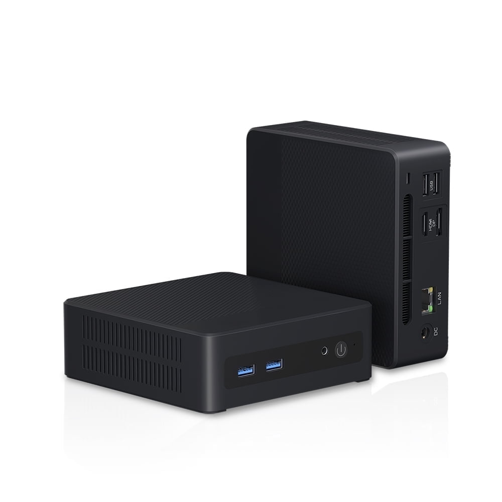 RNRUO Mini PC 16GB DDR4 512GB SSD, Intel N100 Up to 3.4GHz, Windows 11 Desktop Computer, Wifi 5 BT5.0, VESA DP Support 4K Dual Display for Laptop, Monitor