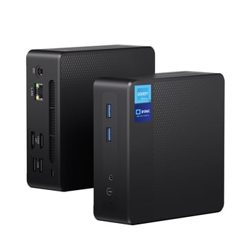RNRUO Mini PC, 16GB RAM 256GB M.2 SSD, Intel 6500Y with 2 Cores, WiFi 6 BT5.0 Dual 4K Display VESA Windows 11 Desktop Mini Computer for Laptop, Monitor