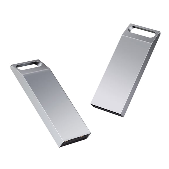 RNRUO 2 Pcs Flash Drive USB 64GB USB 2.0 20MB/s for PC/Laptop/Tablet, Sliver