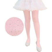 Rhinestone Opaque Tights, Halloween Accessory for Children, Pink, Girls Size m, by Way to Celebrate
