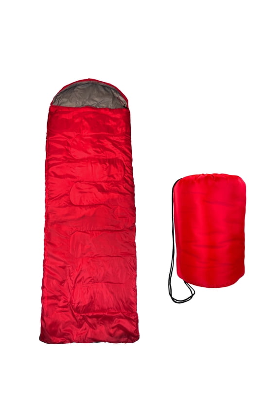 4 Season Sleeping Bag Lightweight with Compression Sack, 32 Degree, Red