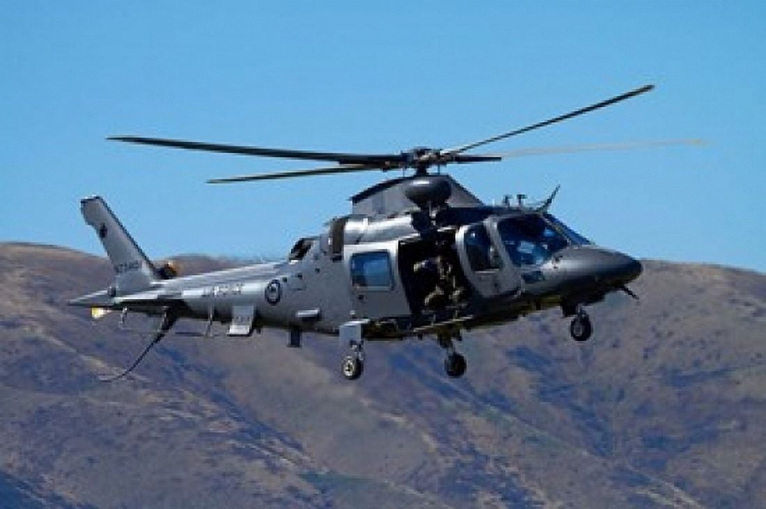 RNZAF Augustawestland A109 helicopter Warbirds over Wanaka warplane New Zealand Canvas Art - David Wall DanitaDelimont (36 x 24)