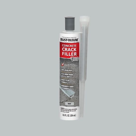 Gray, Rust-Oleum Concrete Crack Filler-400057, 8.6 oz