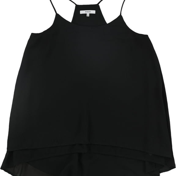 RO&DE Womens Double Layer Cami Tank Top, Black, Small