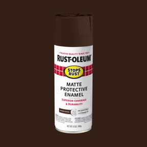 Spiced Cocoa, Rust-Oleum Stops Rust Protective Enamel Matte Spray Paint-369195, 12 oz