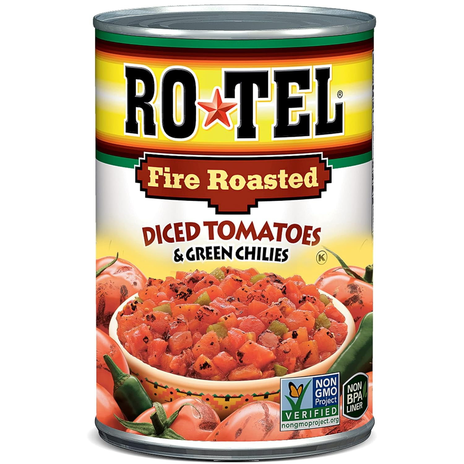 ROTEL Fire Roasted Diced Tomatoes and Green Chilies, 10 oz