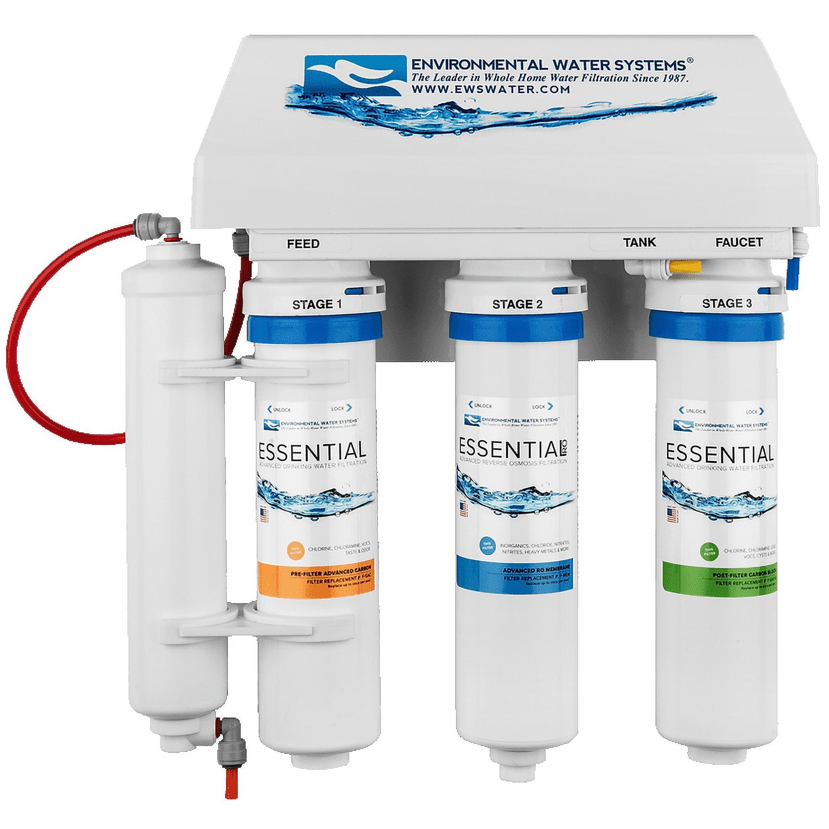 RO4-UV EWS Essential Series Reverse Osmosis Under-Sink 4-Stage Plus UV Disinfection