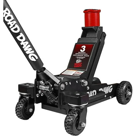 ROAD DAWG 3 Ton Big Wheel Off-Road Jack, Professional Aluminum and Steel Racing Floor Jack with Dual Pistons Quick Lift Pump, Lift for Trucks, SUVs, ATVs Off road Vehicles,6000lb Capacity