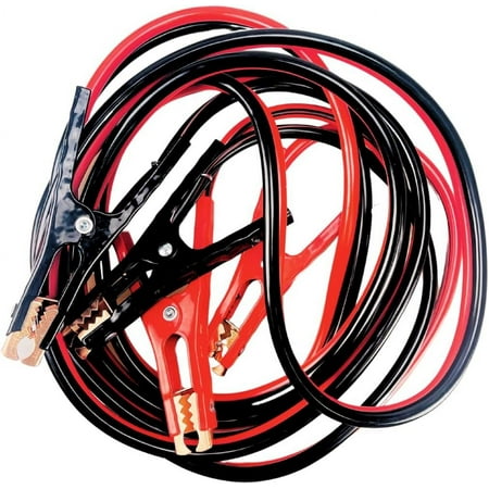 ROAD GENIE 16 Foot, 6 Gauge Booster Cable with Color-Coded Clamps and Carrying Pouch for Easy and Reliable Jump-Starting