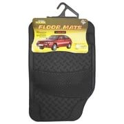 ROAD GENIE 4-Piece Durable Rubber Floor Mats | Universal Fit for Cars, Trucks, SUVs | Easy-to-Clean | Front 27.5" x 17.75" & Rear 17 x 17.75" | Textured Ridges for Trapping Dirt