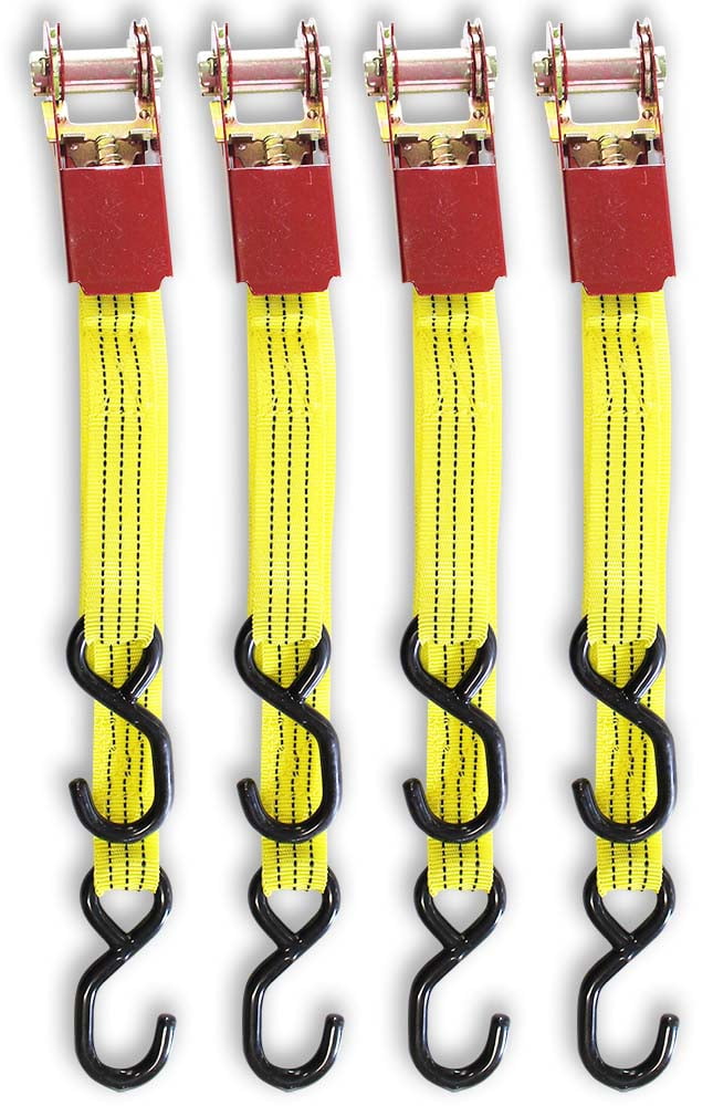 Geani Racheta ROAD GENIE 4 Piece Heavy Duty Ratchet Tie Down Set | Adjustable 15 ft ...