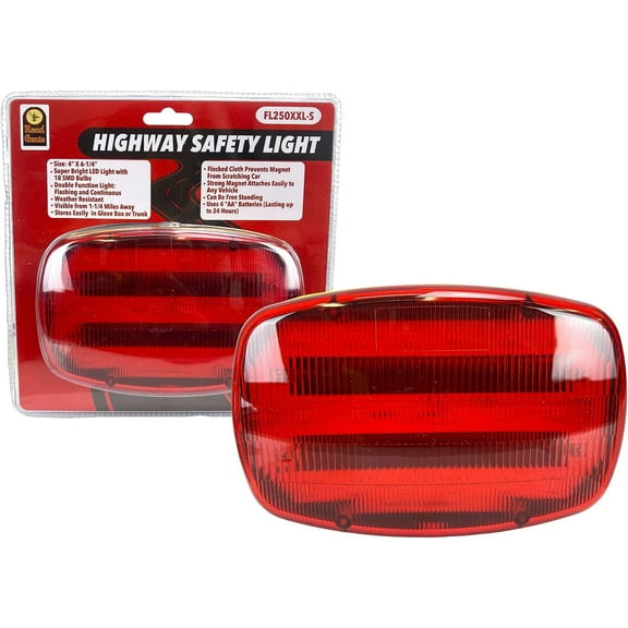 ROAD GENIE Red Highway Safety Lights LED with Magnetic Back  Light Beacon and Road Flare  Emergency Protection with Continous and Flashing Modes