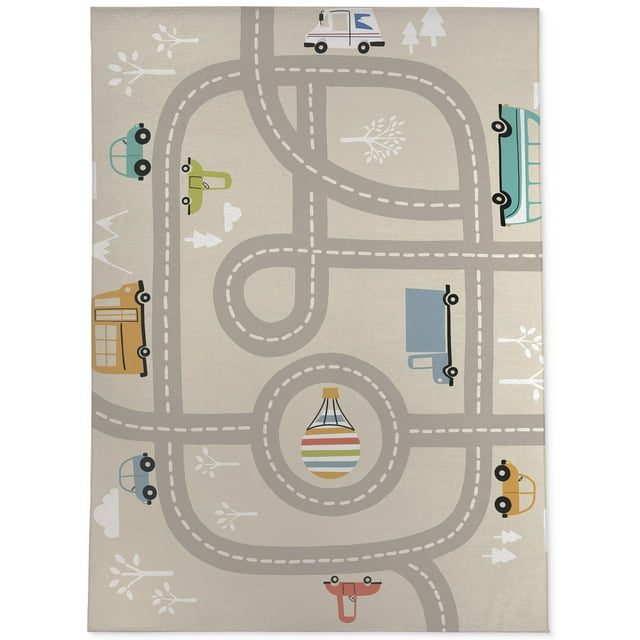 ROAD TRIP TAN Area Rug By Kavka Designs