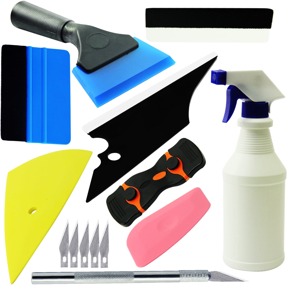 ROADGIVE 9 Pcs Vehicle Car Window Tint Application Tools Kit Glass