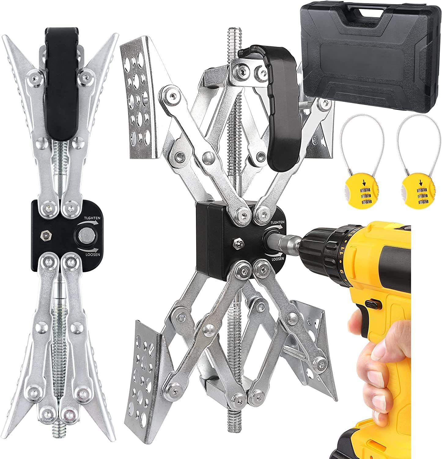 ROADGIVE XShaped RV Stabilizer Wheel Chock (Allow Drill Adjust) Chock