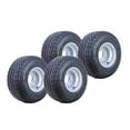thumbnail image 1 of ROADGUIDER Golf Cart Tire Wheel Assembly 18X8.5-8 4-Ply with 5 Lugs on 4.5" PCD Silver Rim Set 4, 1 of 3