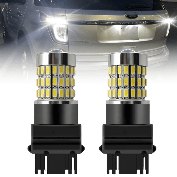 ROADSUN 3157 LED Bulbs, 12V Car Replacement Lamp, Brake Tail Light Bulbs, 360° No Dark Zone Reverse Turn Signal Parking Lights, for Backup/ Reverse Light, Tail Light, Brake Light, 2 Pack