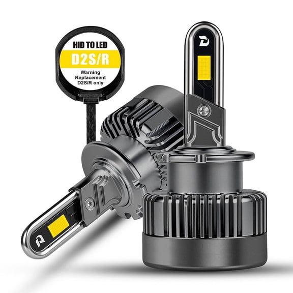 ROADSUN D2S LED Headlight Bulbs, 6000K Cool White, HID Xenon Replacement, Plug and Play, Pack of 2