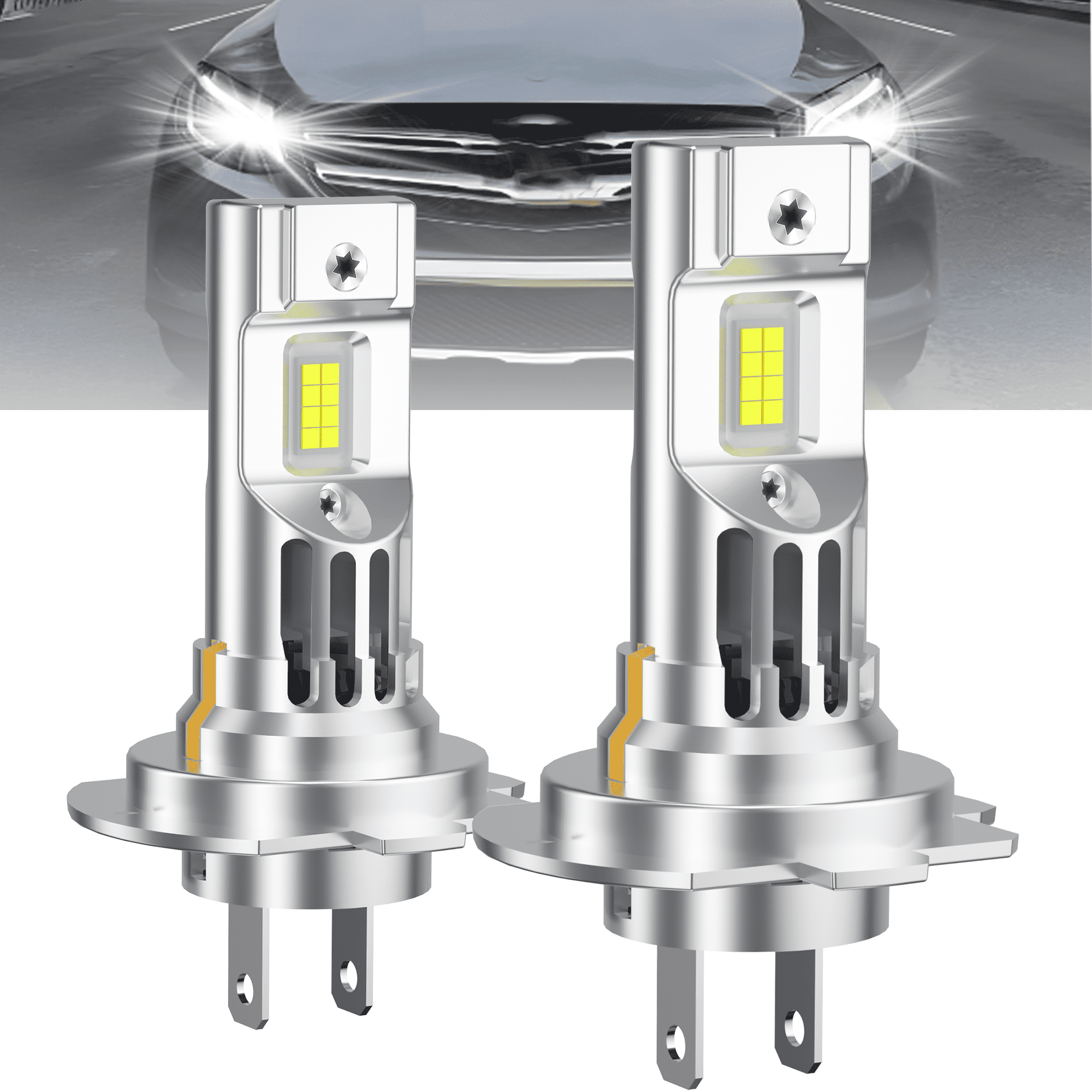 ROADSUN For Mercedes-Benz GLC300 2016-2019 LED Headlight Bulbs, H7 High Low Beam, Pack of 2, 6000K Cool White, Plug and Play