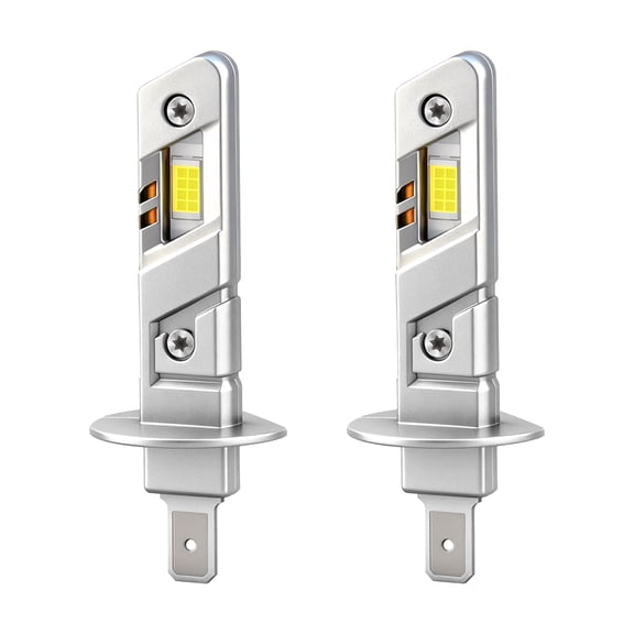 ROADSUN H1 LED Headlight Bulbs, 6500K Cool White, Standard High Beam Low Beam, Easy Installation, Pack of 2, Compatible with Multiple Cars